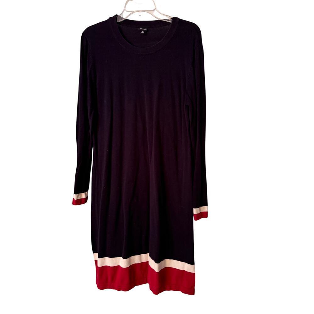 Rafaela Black with Red Stripes Women‎ XL Sweater Dress